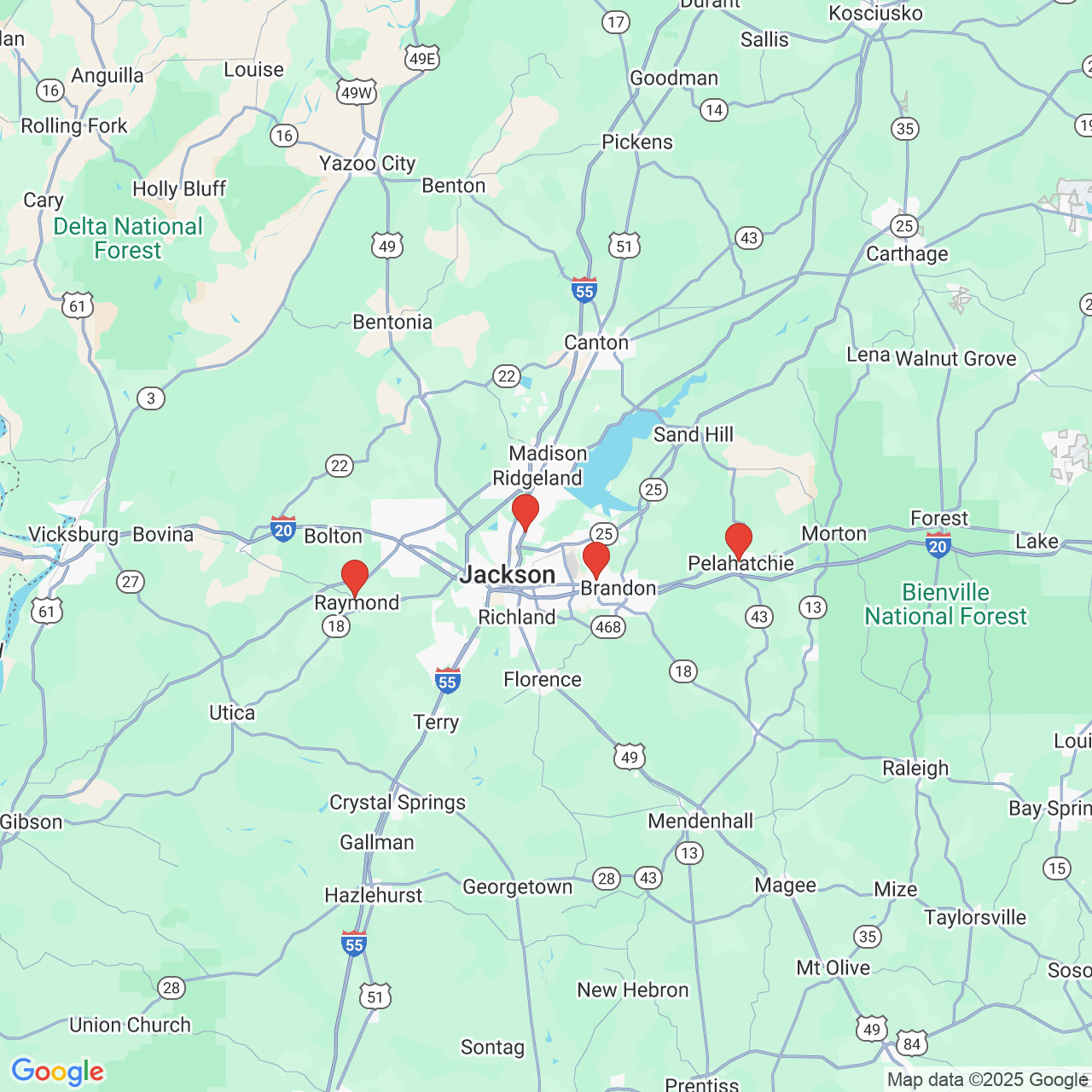 Google map image of our locations